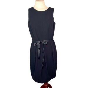 Virgo Dress Size 10 Dress Black sleeveless sash Aline Classic